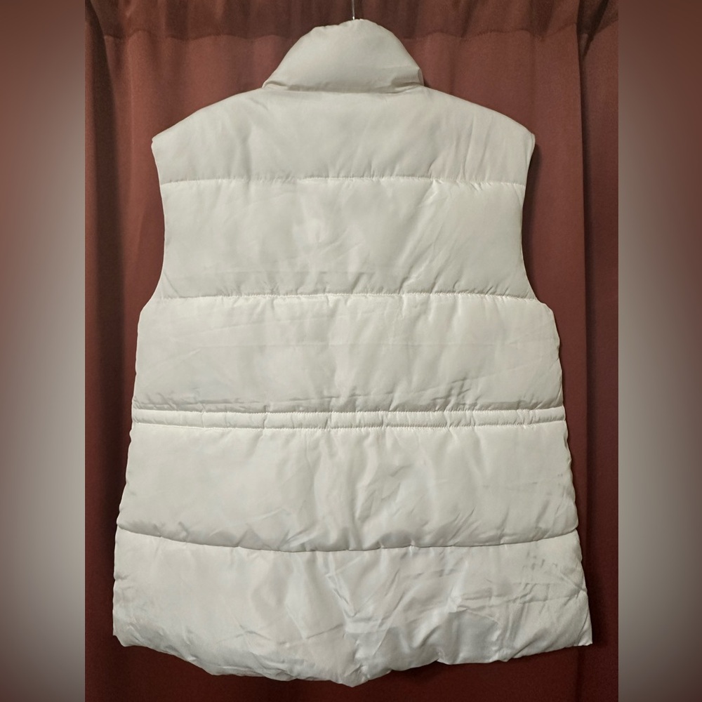 Mila & Tiff Off White Puffer Vest Womens Size L - Picture 2 of 9